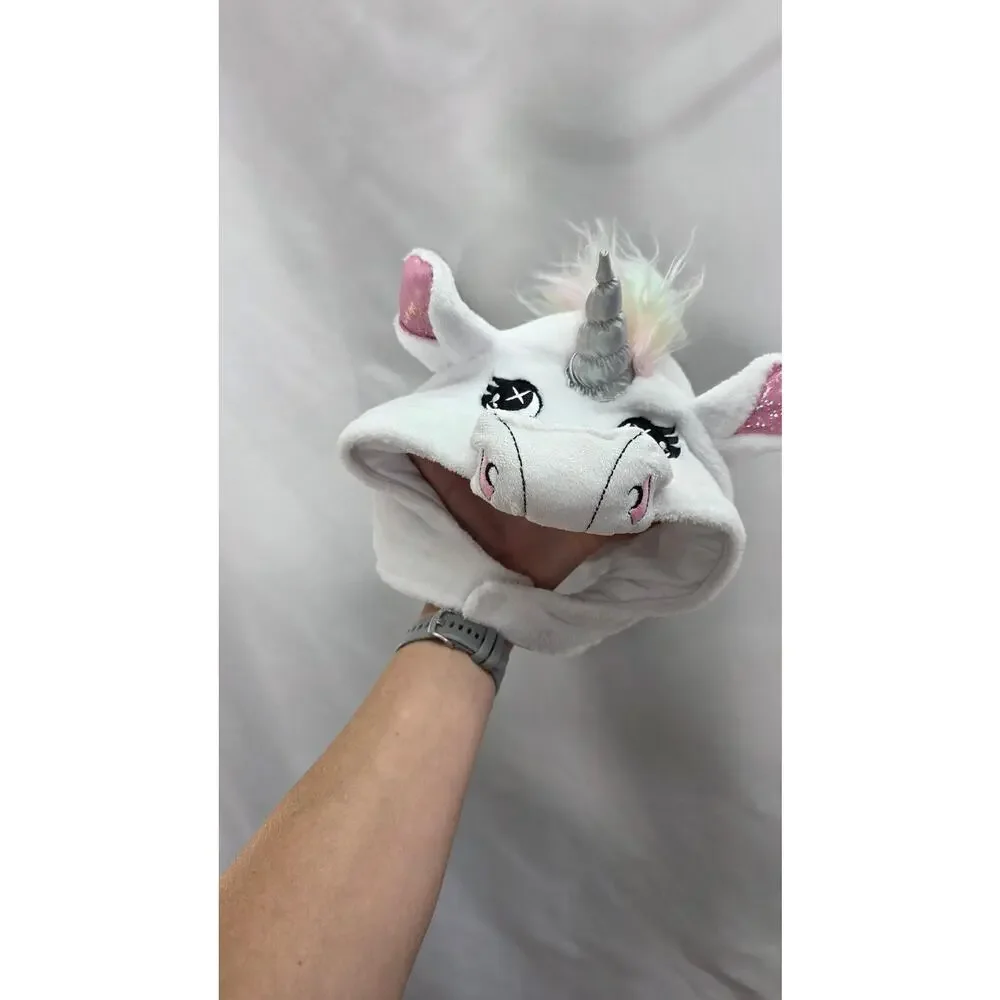 Spirit Halloween White Unicorn Pink Sparkle Belly Plush Costume 18-24 Months